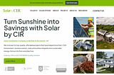 Solar by CIR home page