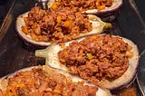 Stuffed Aubergines or Egg Plant (Brunġiel mimli fil-Forn)