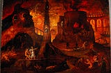 oil painting of hell