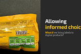 Allowing Informed choice: what if we bring nutrition information to digital products