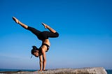 Woman doing yoga — vegan protein