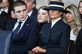 First lady Melania with son Baron on Trump’s second inauguration day . . . photo from MSN.com