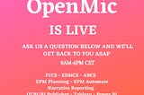 #OPENMIC is #LIVE !