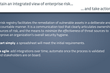 Enterprise Remediation Continuous Improvement: The Risk Registry