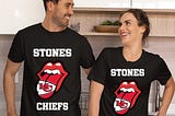 HOT Kansas Chief rolling stones tongue shirt