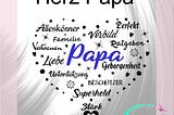 Heart Dad, Plotter File, Svg Dxf, Jpg, Pdf, Png