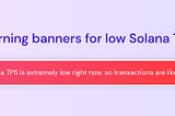 How to query for Solana TPS and build a network health banner