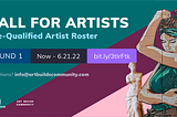 A flyer for prequalified artist roster