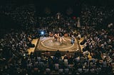 I visited the national grand sumo tournament — Ryogoku Kokugikan in Tokyo, Japan.