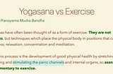 Yogasana vs Exercise