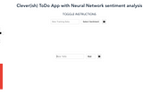 Building a clever(ish) Javascript ToDo App with Neural Network sentiment analysis