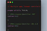 ParserError: Multiple SPDX license identifiers found in source file.