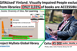 Visually Impaired People can access only 0,03% of books in Finland