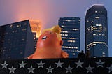 Baby Trump ballon at First Avenue in Minneapolis, Minnesota, by Laurie Shaull (Creative Commons Share Alike license)