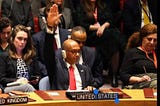 The US vetoed a UN resolution  demanding an immediate humanitarian cease-fire in Gaza.