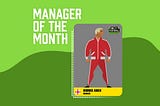 Graphic of Rouxbarbe’s Manager Card in Nifty Football beta