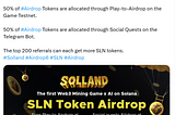 Big Airdrop and new Web3 game — Solland