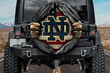 Notre Dame Fighting Irish American Flag Spare Tire Cover