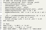 A smart contract for adding, subtracting and multiplying floating point numbers through strings and…