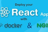 Getting started with containerizing ReactJs application — development and production setup.