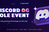 New Event : GenomeFi Discord OG Role Event