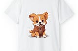 Kawaii Dog T-Shirt Created With Midjourney