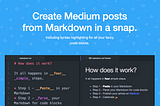 Create Medium posts from Markdown
