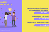 New! Fall 2024 Webinar Events by Mindsets