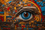 Image of eye in a wall