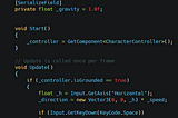 Unity/C# Challenge 57: Player Controller.