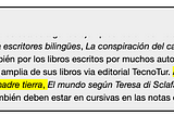 Celebramos los subtítulos con itálicas y la lectura inmersiva