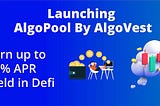 AlgoPool by AlgoVest Launch banner