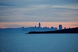San Francisco skyline as seen from Richmond California, Jan 2019. Photo by David Elliott Lewis, San Francisco.