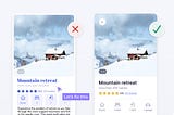 UI design tips before and after example