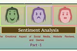 Sentiment Analysis - The emotional aspect of social media, website reviews, and games- Part 1