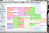 An out-of-focused but totally packed weekly schedule