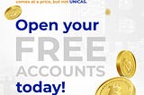 Signing up with UNICAS is 100% free!