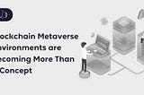 Blockchain Metaverse Environments are Becoming More Than a Concept