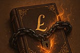 A secret book with the Laplace operator symbol is locked by a chain.
