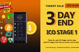 Token Sales ICO Stage 1 have onl 3day for low price.