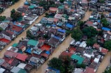 A town in the province of Cagayan is submerged in flood water after Typhoon Vamco made landfall last November 11, 2020 (photo