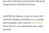 VAULTCRAF  — collaboration with UNCHAINEDCRYPTO