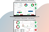 Trading Journals Forex + Options For Google Sheets & Excel Template