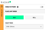 ENO token now listed on RadarRelay DEX