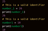 Python Identifiers