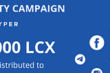 LCX BOUNTY PROGRAM IS RUNNING !