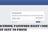 1–855–791–4041 Facebook Password Reset Code Not Sent To Phone