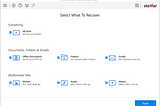 Stellar Data Recovery Technician > Select What To Recover