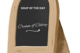 Cream of celery soup simply created.