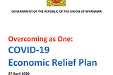 Covid-19 Economic Relief Plan ကို ဖတ်ပြီးတွေးမိခြင်း (Goal 5)